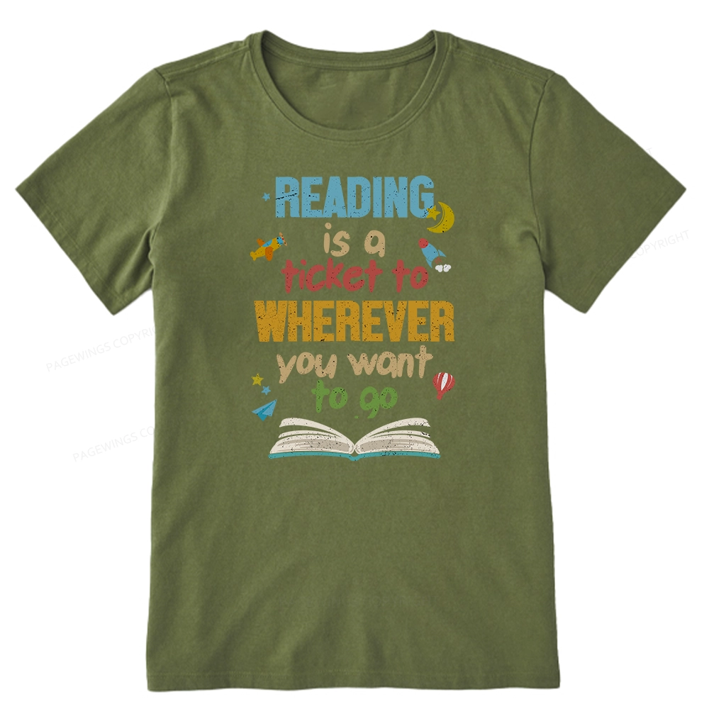 Pagewings Reading Is A Ticket Unisex Classic T-shirt