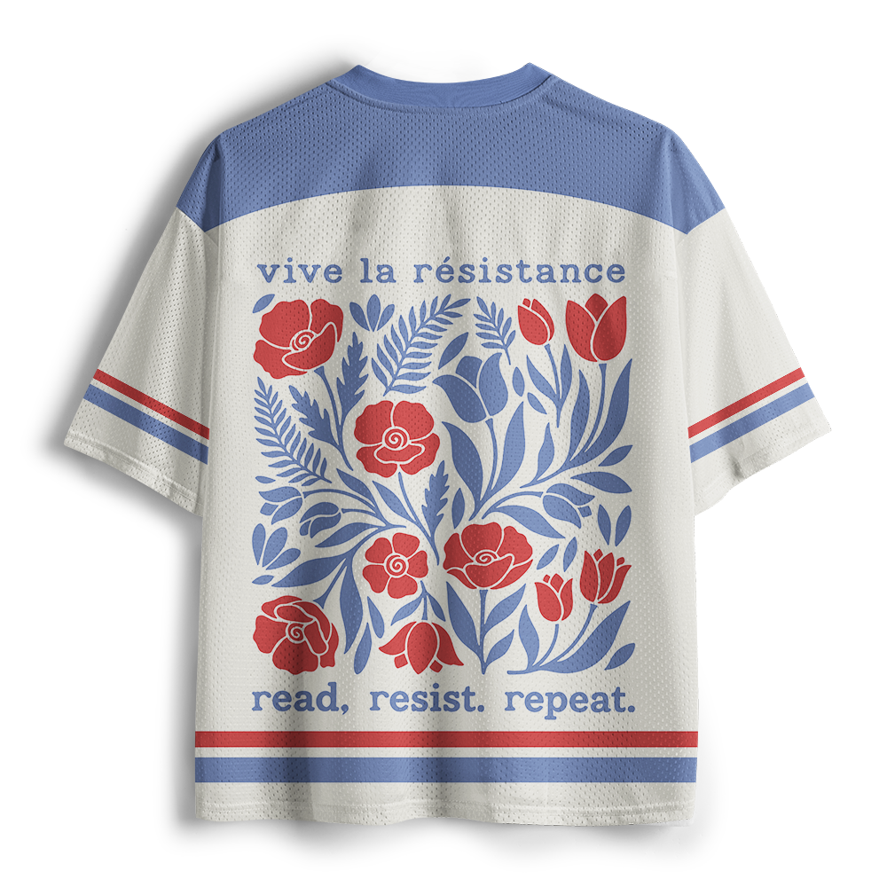 Pagewings Read Resist Repeat Unisex Mesh Jersey