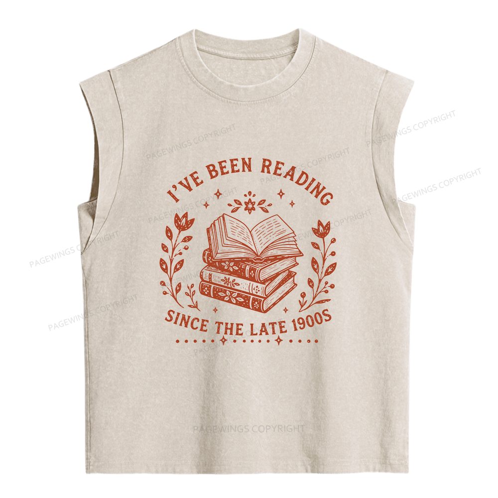 Pagewings I’ve Been Reading Women's Washed Tank Top