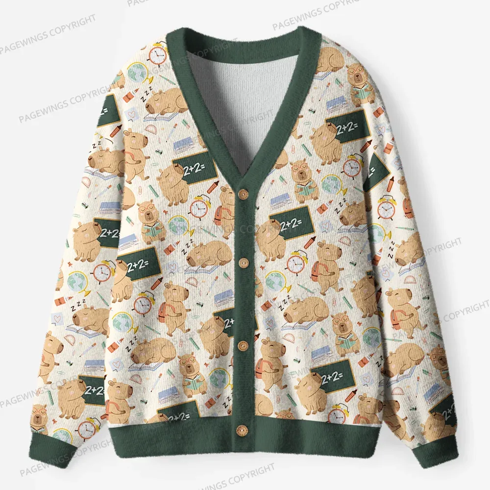 Pagewings Book Lover Unisex Ugly Cardigan Sweaters