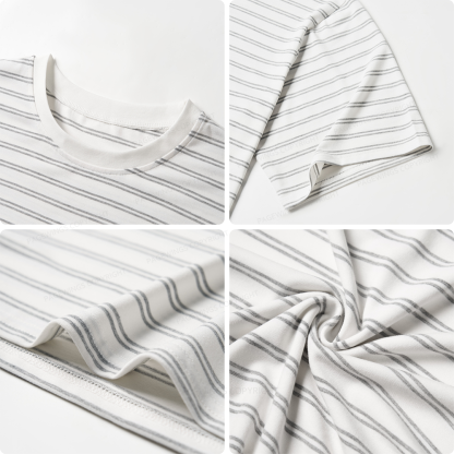 Pagewings Public Libraries Unisex Striped T-Shirt