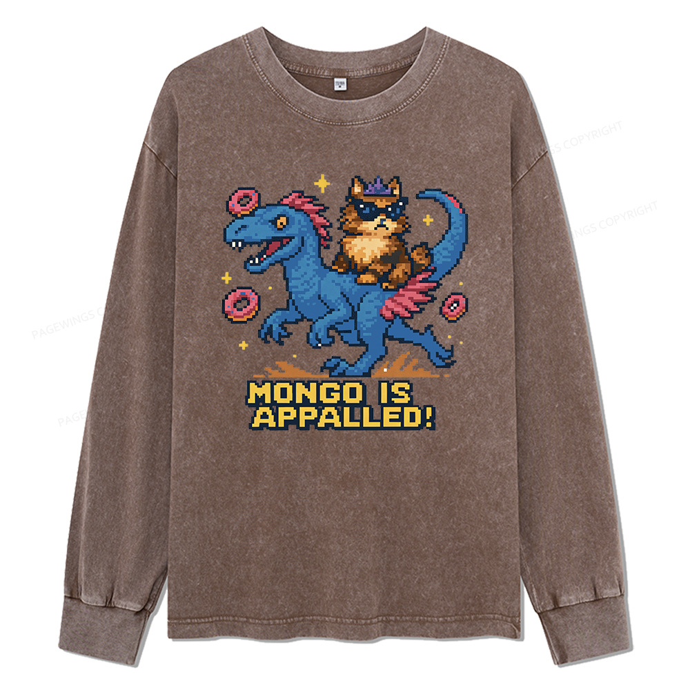 Pagewings Mongo Is Appalled Unisex Washed Long Sleeve T-shirt