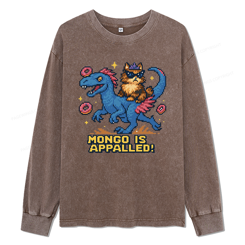 Pagewings Mongo Is Appalled Unisex Washed Long Sleeve T-shirt