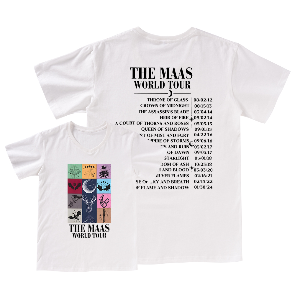 Pagewings Sarah J. Maas World Tour Comfort Colors V-neck T-shirt