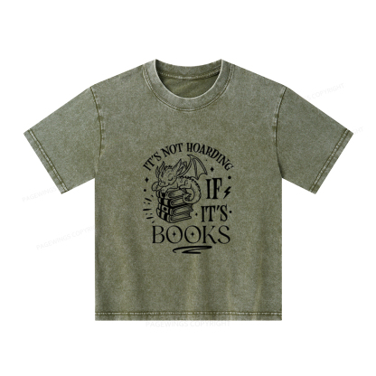 Pagewings It's Not Hoarding If It's Books Unisex Kids Washed T-shirt
