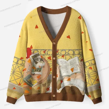 Pagewings Book Girl  Unisex Ugly Cardigan Sweaters