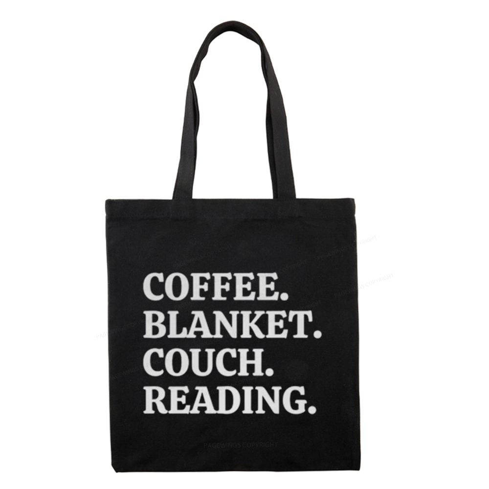 Pagewings Coffee Blanket Couch Reading Tote Bag