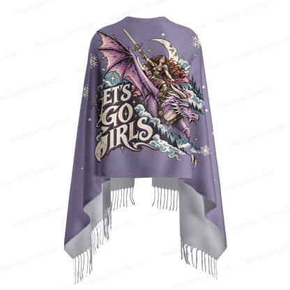 Pagewings Let's Go Girls Long Fringe Scarf 
