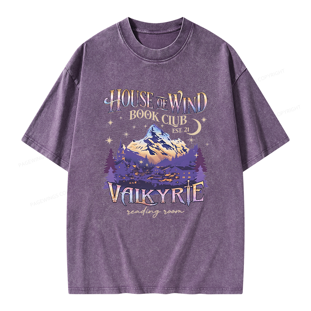 Pagewings Fantasy Book Unisex Washed T-shirt