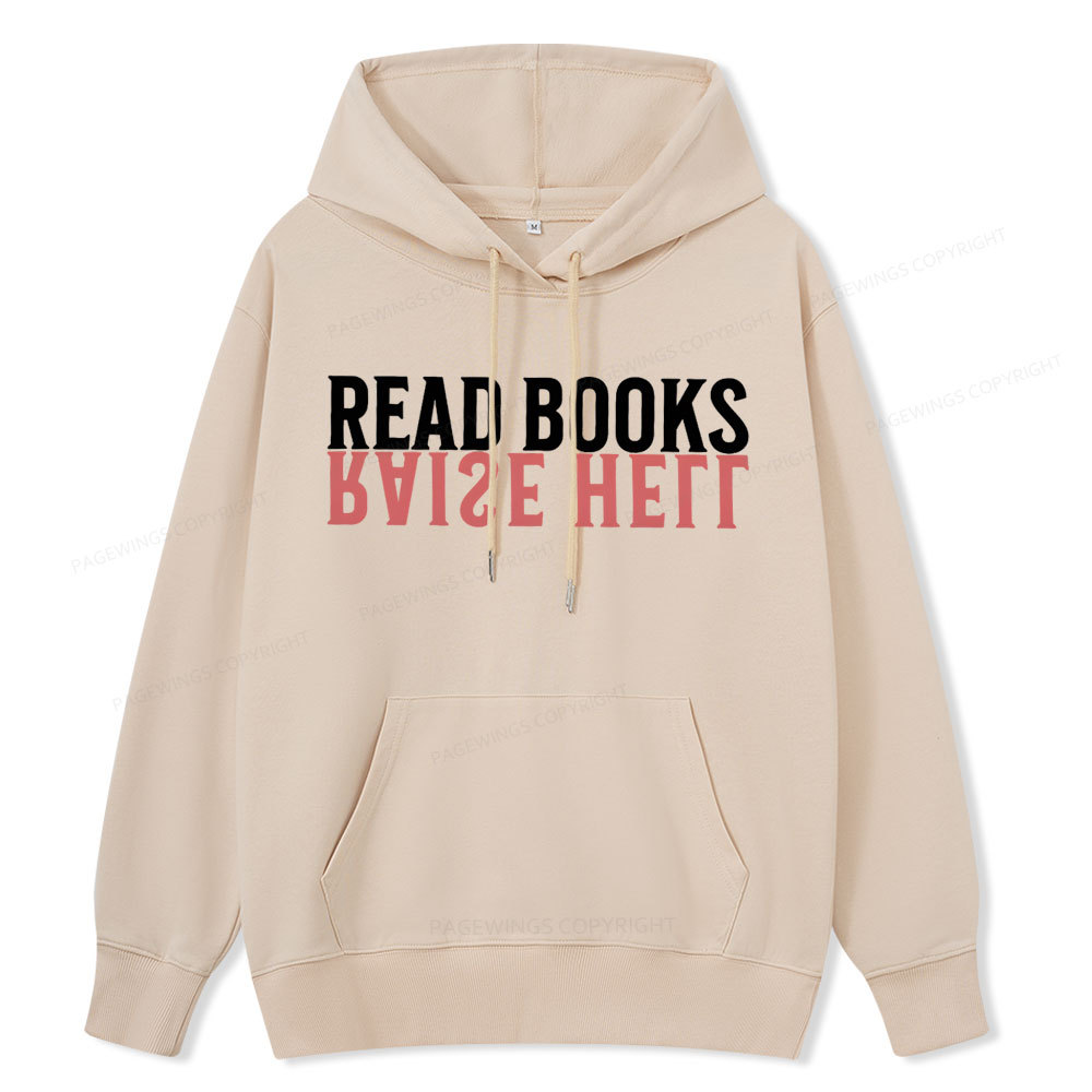 Pagewings Raise Hell Read Books  Unisex Classic Hoodie