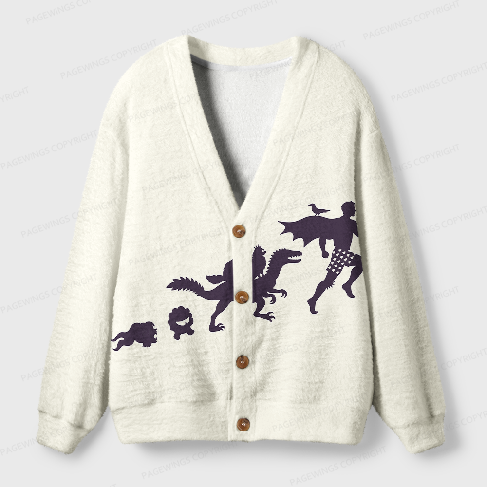 Pagewings Sci Fi Book Lover Light Knit Unisex Cardigan Sweaters