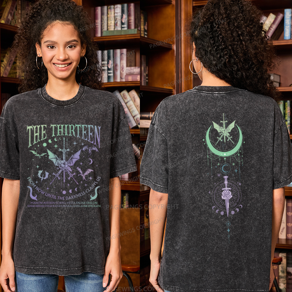 Pagewings Fantasy Books Lover Unisex Washed T-shirt