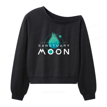 Pagewings Sanctuary Moon Women Off  Shoulder Sweatshirt