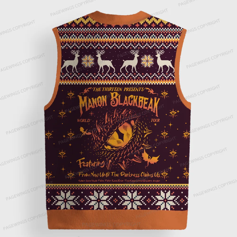 Pagewings The Thirteen Unisex V-Neck Ugly Knit Vest