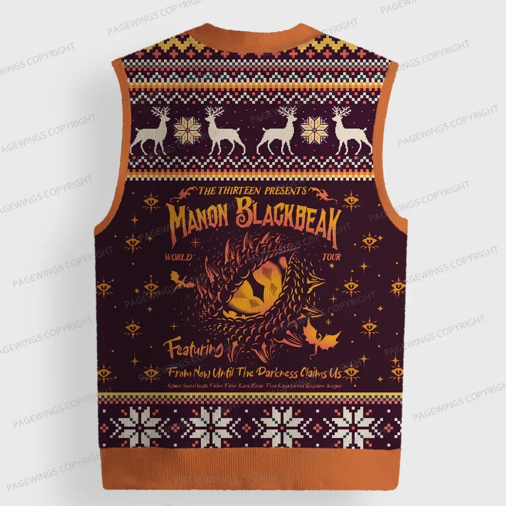 Pagewings The Thirteen Unisex V-Neck Ugly Knit Vest