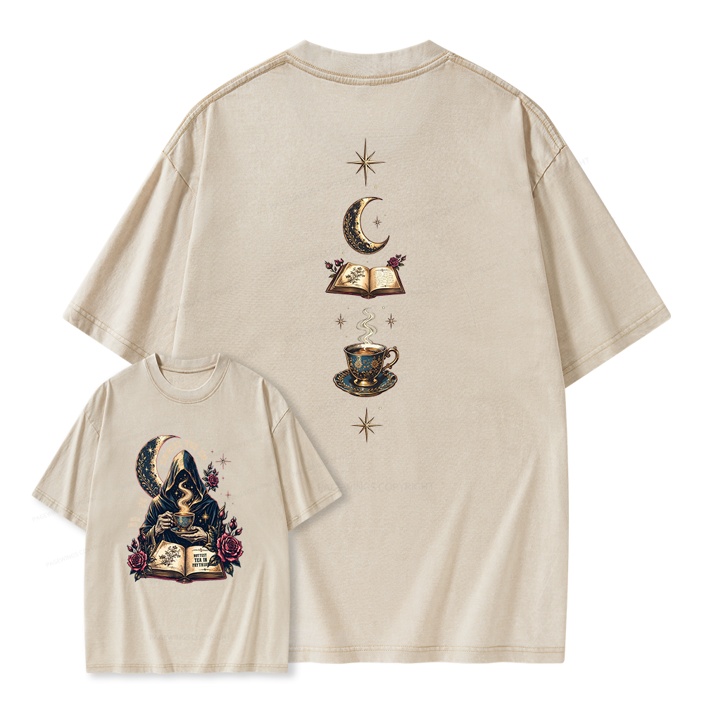 Pagewings Fantasy Reader Unisex Washed T-shirt
