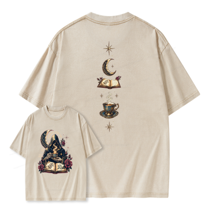 Pagewings Fantasy Reader Unisex Washed T-shirt