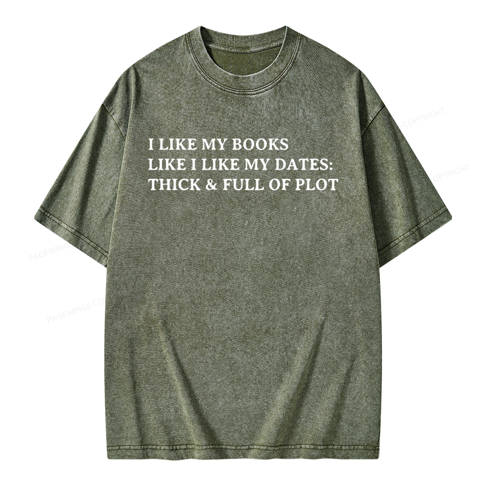 Pagewings I Like My Books Unisex Washed T-shirt
