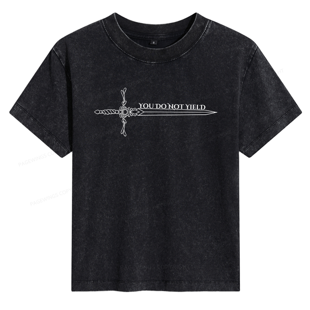 Pagewings You Do Not Yield Women's Washed T-shirt