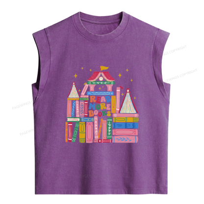 Pagewings Read More Books Women's Washed Tank Top