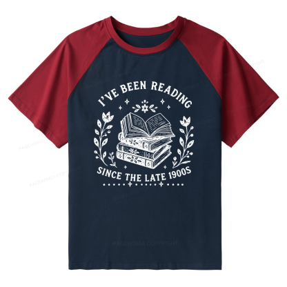 Pagewings I’ve Been Reading Since The Late 1900s Raglan T-shirt