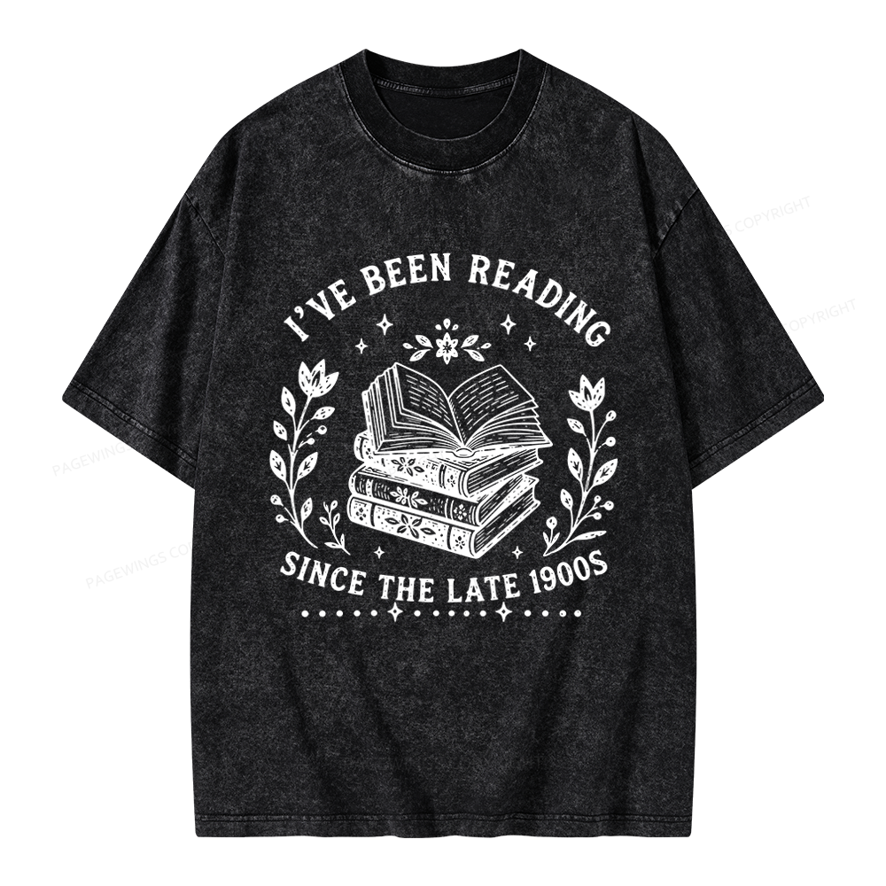 Pagewings I’ve Been Reading Since The Late 1900s Unisex Washed T-shirt