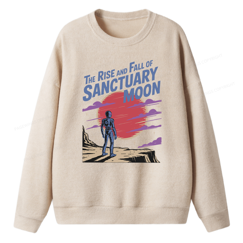 Pagewings The Rise And Fall Of Sanctuary Moon Unisex Knit Sweatshirt