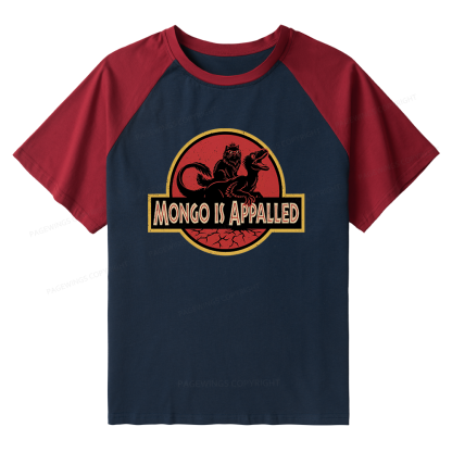 Pagewings Reading Sci‑Fi Raptor Lovers Raglan T-shirt