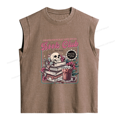 Pagewings Vintage Book Club Women's Washed Tank Top