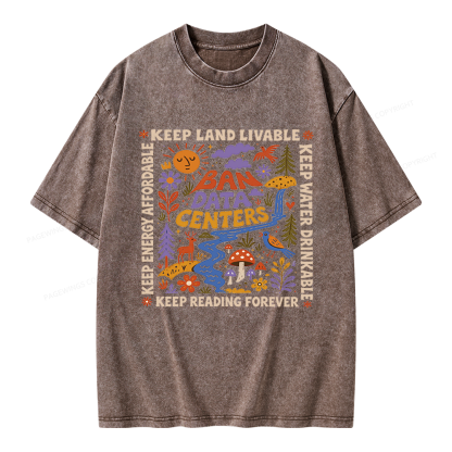 Pagewings Reading Forever Unisex Washed T-shirt
