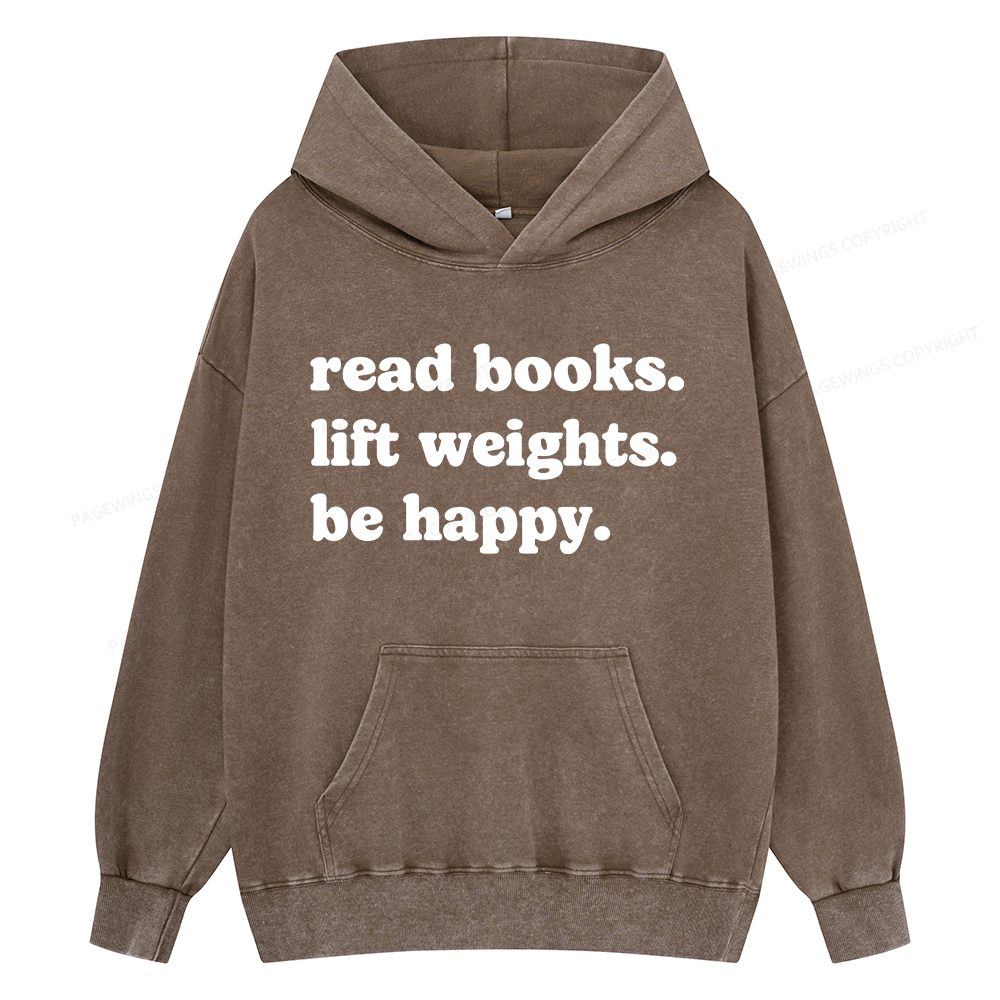 Pagewings Book Lover Gym Unisex Washed Hoodie