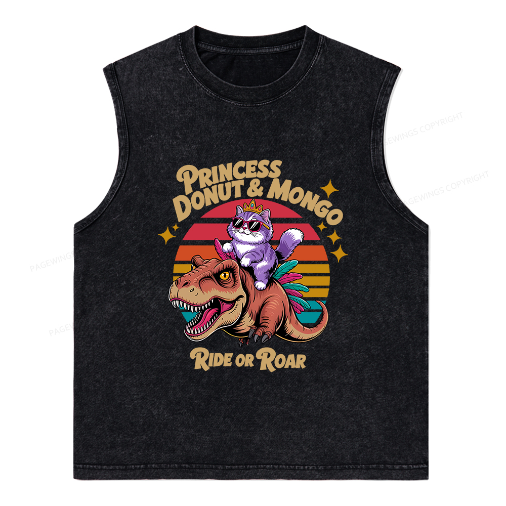 Pagewings Princess Donut & Mongo Washed Tank Top