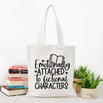 Pagewings Emotionally Attached To Fictional Characters Tote Bag