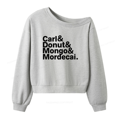 Pagewings Sci-Fi Book Lovers Women Off Shoulder Sweatshirt