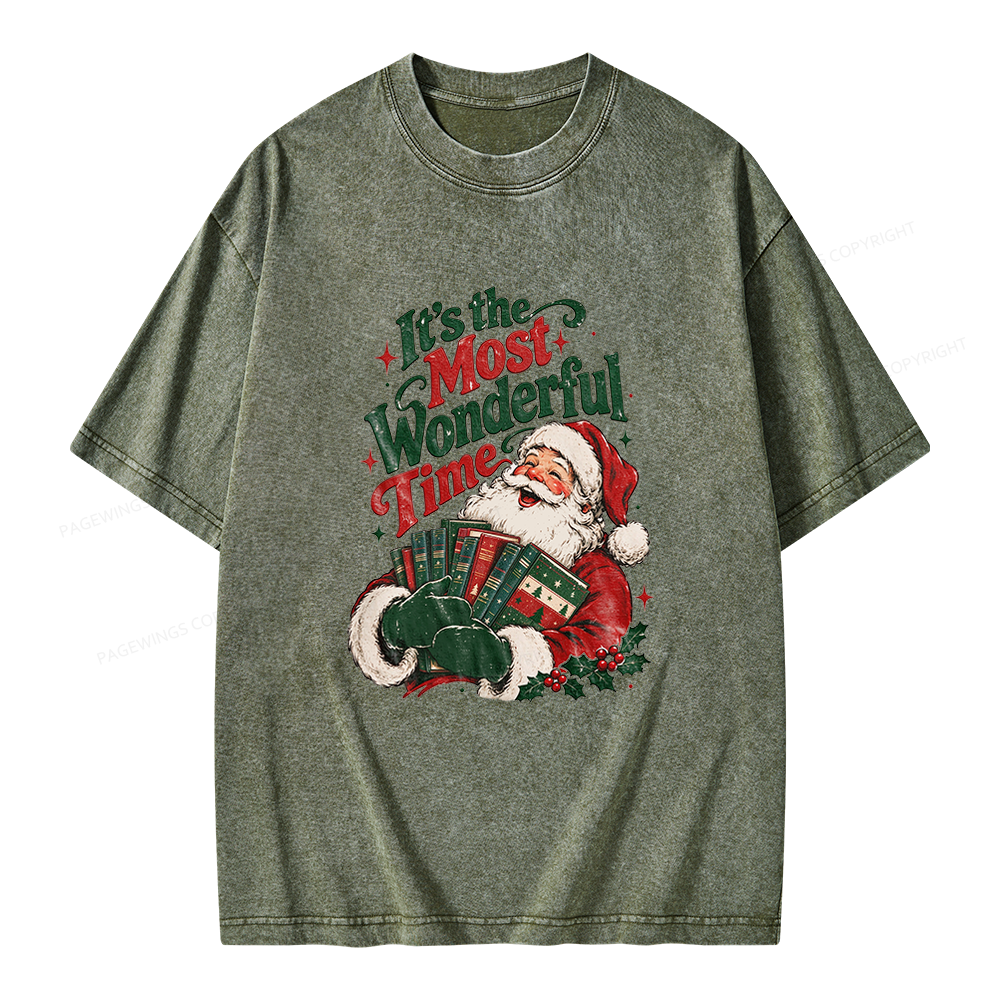 Pagewings Wonderful Time Unisex Washed T-shirt
