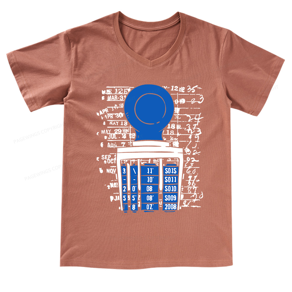 Pagewings Books Library V-neck T-shirt