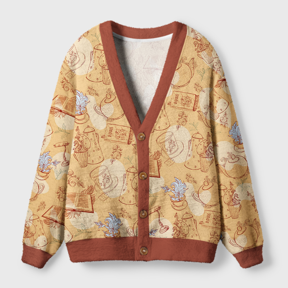 Pagewings Book Light Knit Unisex Cardigan Sweaters