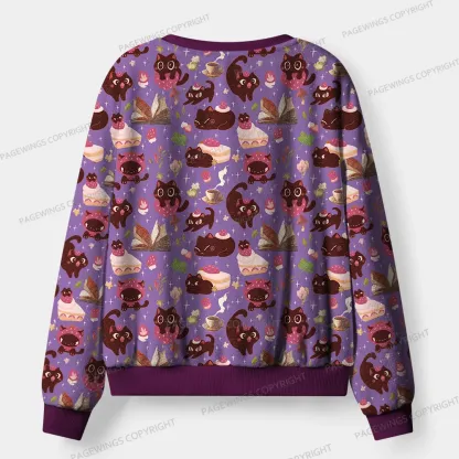 Pagewings Just A Cat Who Love Reading Unisex Flannel Pajama Set