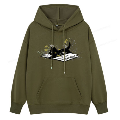 Pagewings Cute Book Cat Unisex Classic Hoodie