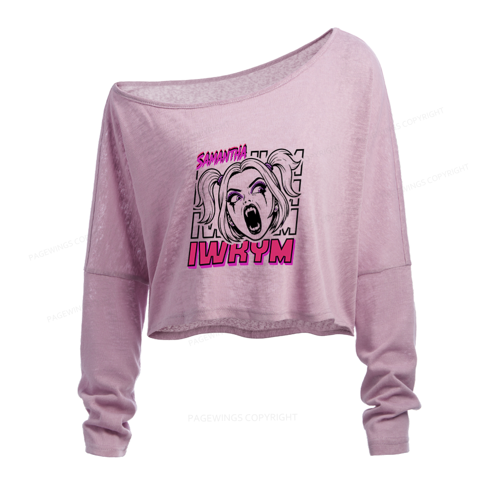 Pagewings Sci Fi Bookish Slouchy Long Sleeve Off Shoulder T-shirt