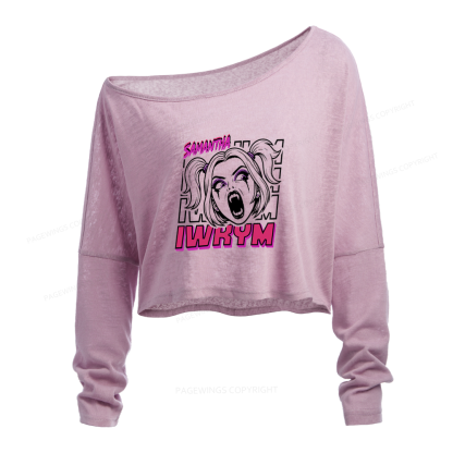 Pagewings Sci Fi Bookish Slouchy Long Sleeve Off Shoulder T-shirt