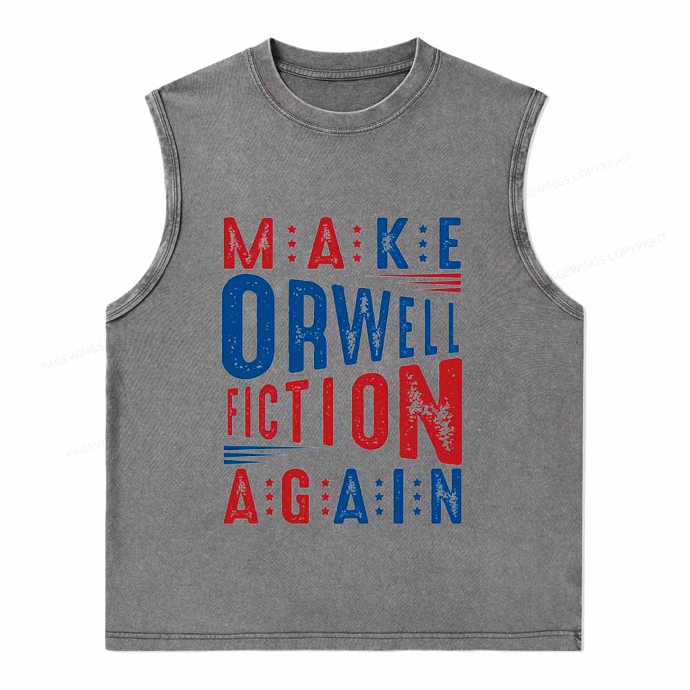 Pagewings 1984 Book Unisex Washed Tank Top