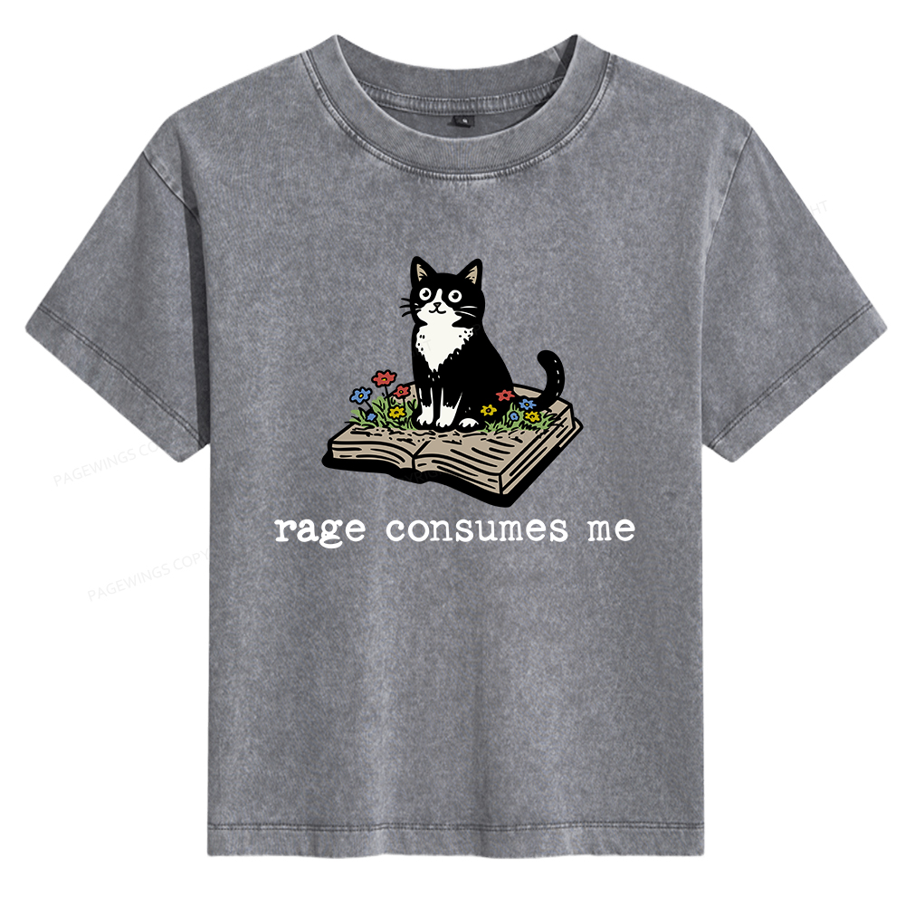Pagewings Rage Consumes Me Women's Washed T-shirt