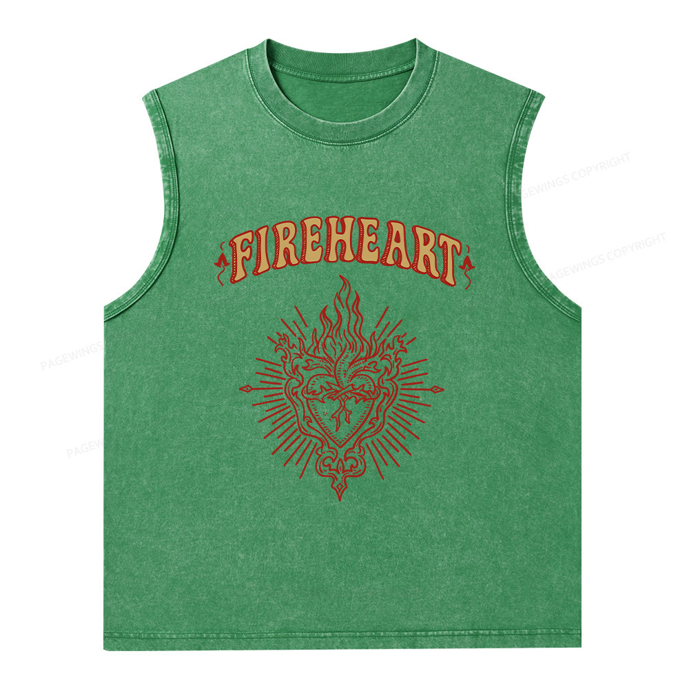 Pagewings Fireheart Unisex Washed Tank Top