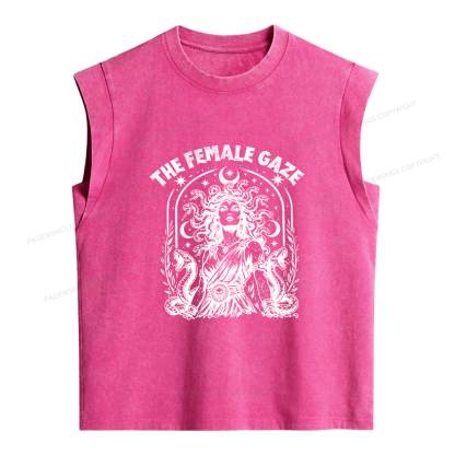 Pagewings Vintage Medusa Feminist Women's Washed Tank Top