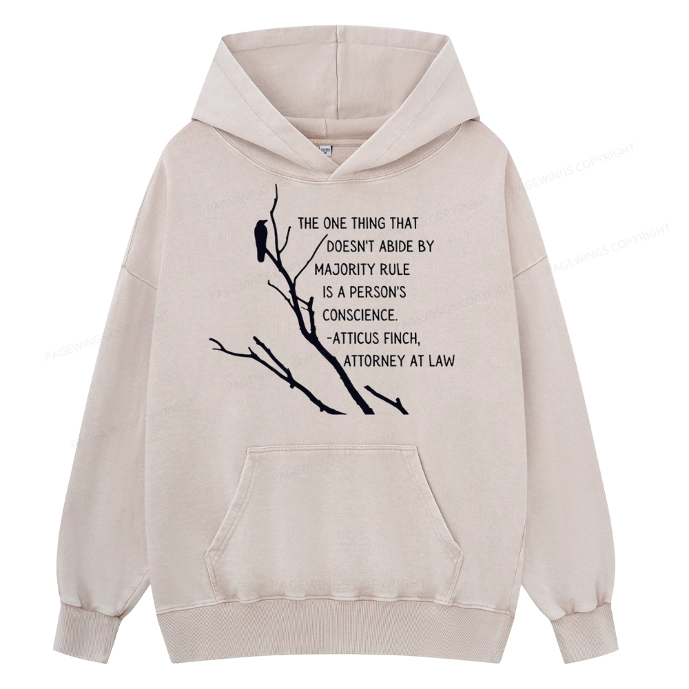 Pagewings To Kill a Mockingbird Unisex Washed Hoodie