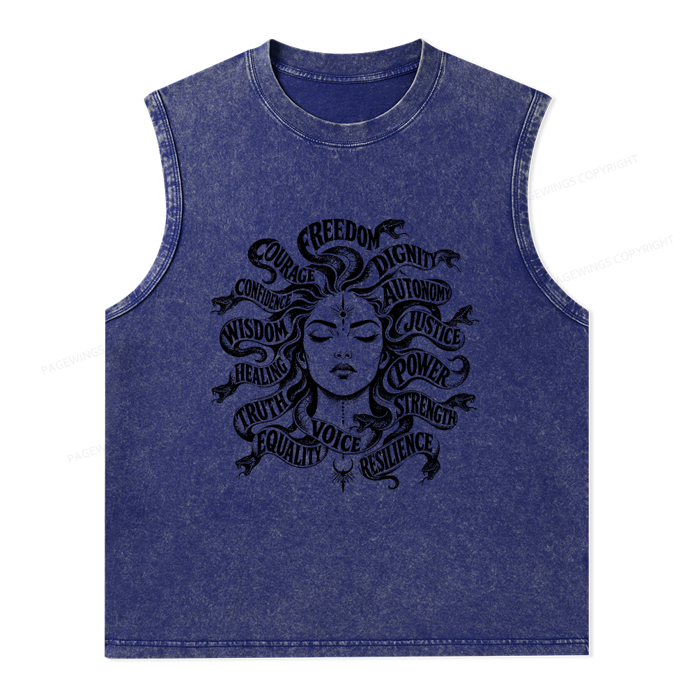 Pagewings Greek Mythology Unisex Washed Tank Top