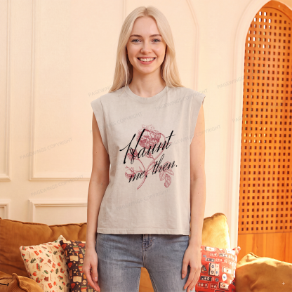 Pagewings Haunt Me Women's Washed Tank Top