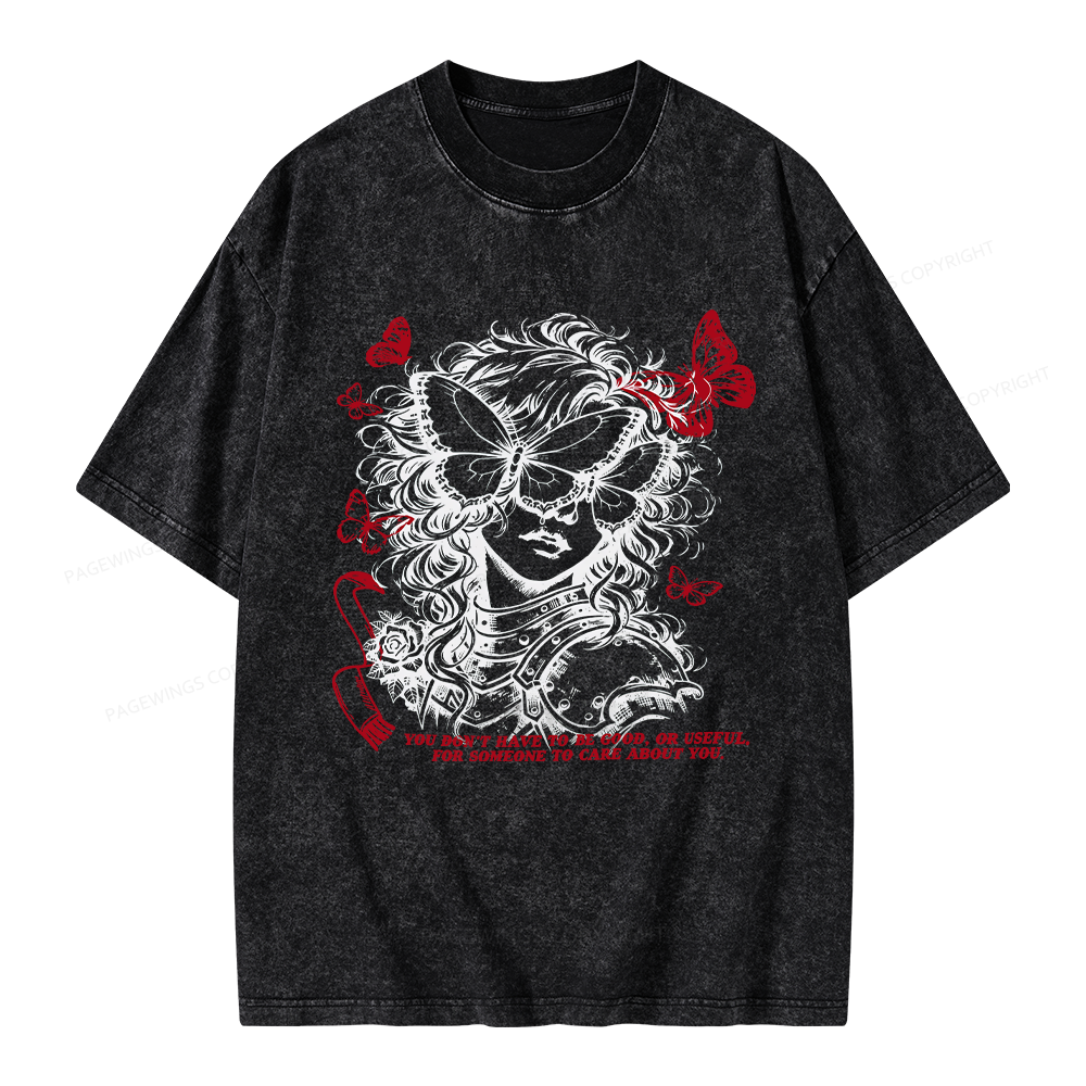 Pagewings Dark Fantasy Lover Unisex Washed T-shirt