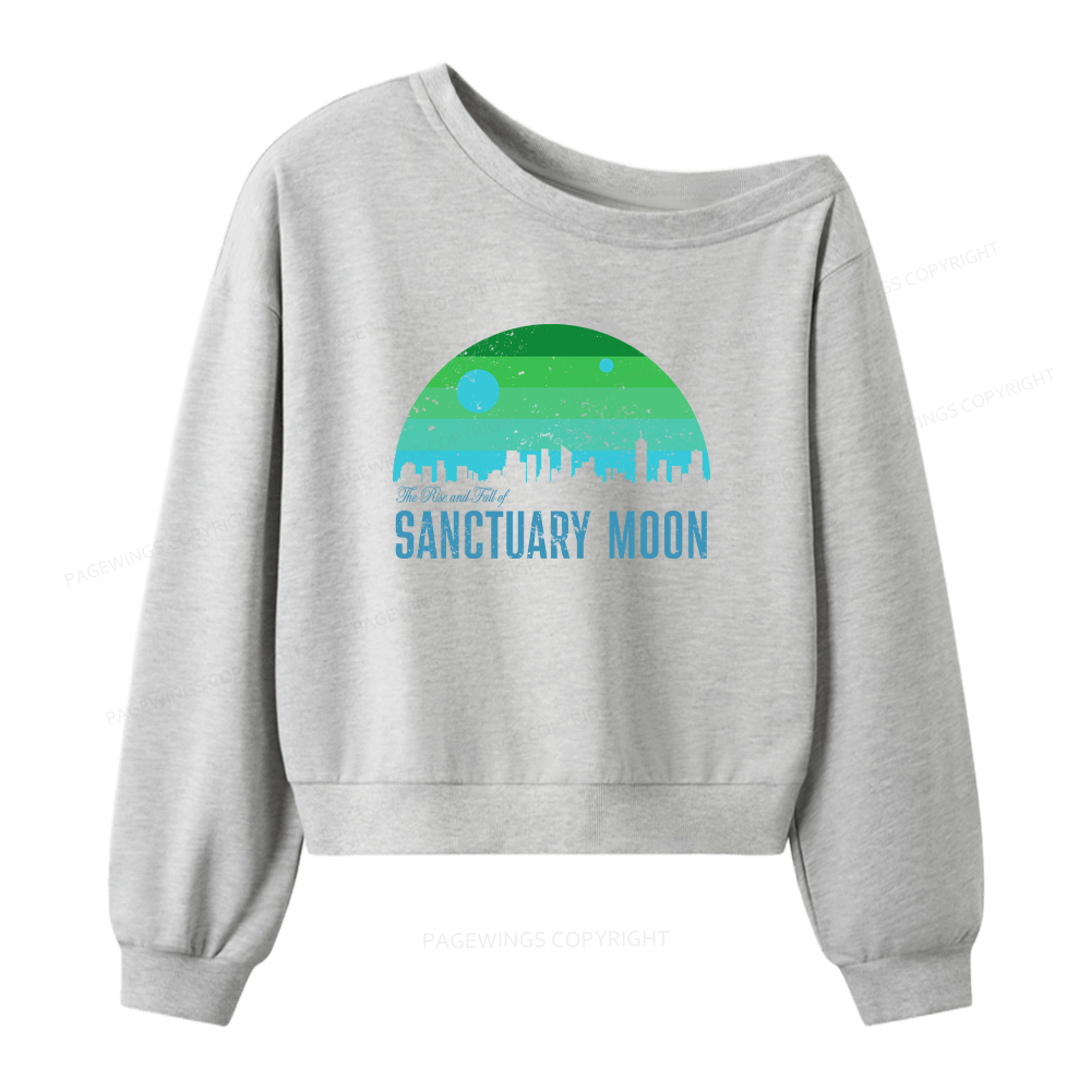 Pagewings The Rise and Fall of Sanctuary Moon Women Off Shoulder Sweatshirt